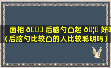 面相 🐅 后脑勺凸起 🦈 好吗（后脑勺比较凸的人比较聪明吗）